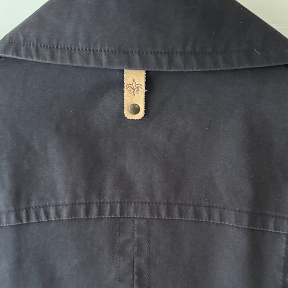 Mackage Women's Black Trim Leather Trench Coat - Picture 6 of 16